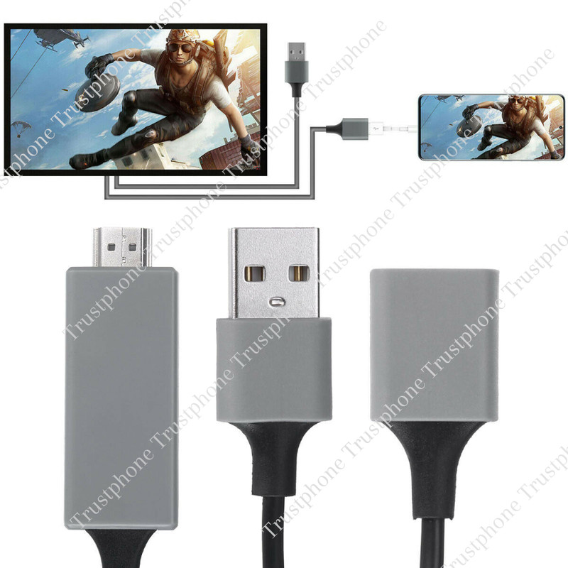 1080P HDMI Mirroring USB Cable Phone to TV Adapter For iPhone Samsung Android