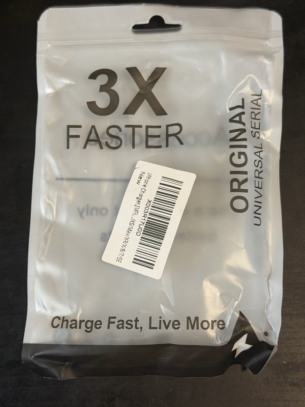 2 Pack 6FT White USB-A to Lightning Cables. Esbeecables. Open box. MFi Certified gallery