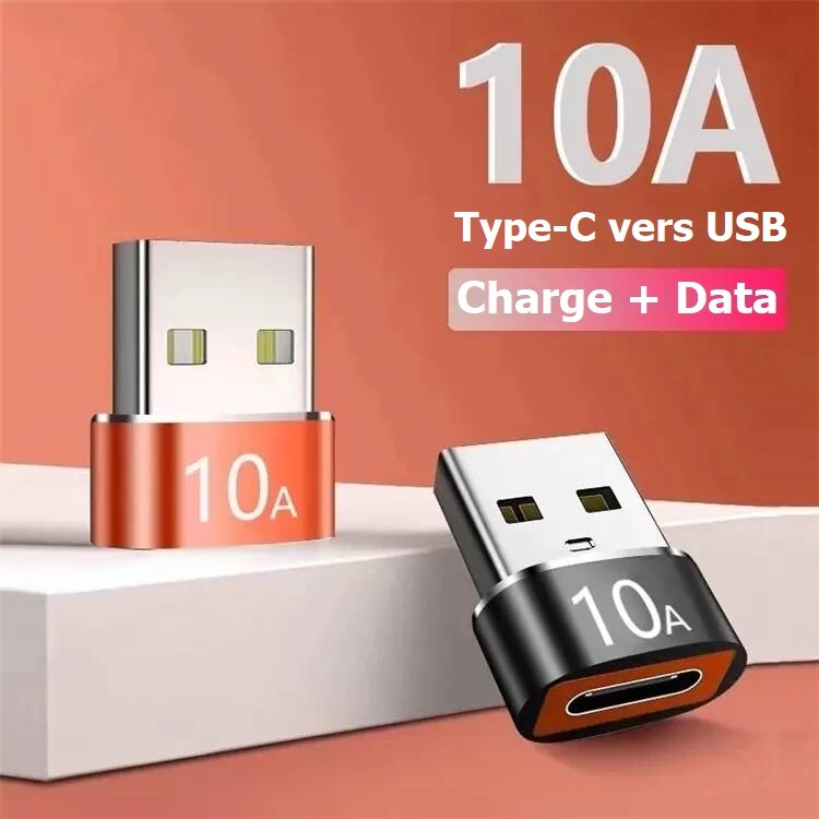 USB-C TO USB TO 10A Fast Charging USB 3.0 Adapter Metal iPhone 17 16 CarPlay gallery