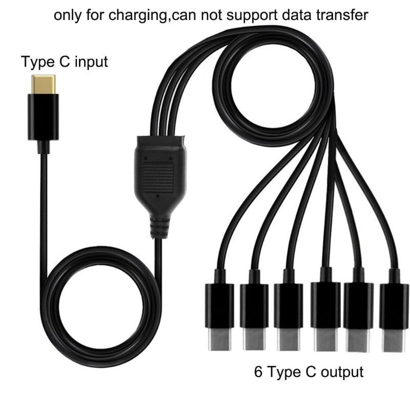 1 To 6 Charging Cable Portable Type-C to Type-C Adapter Cable Only for Charging gallery