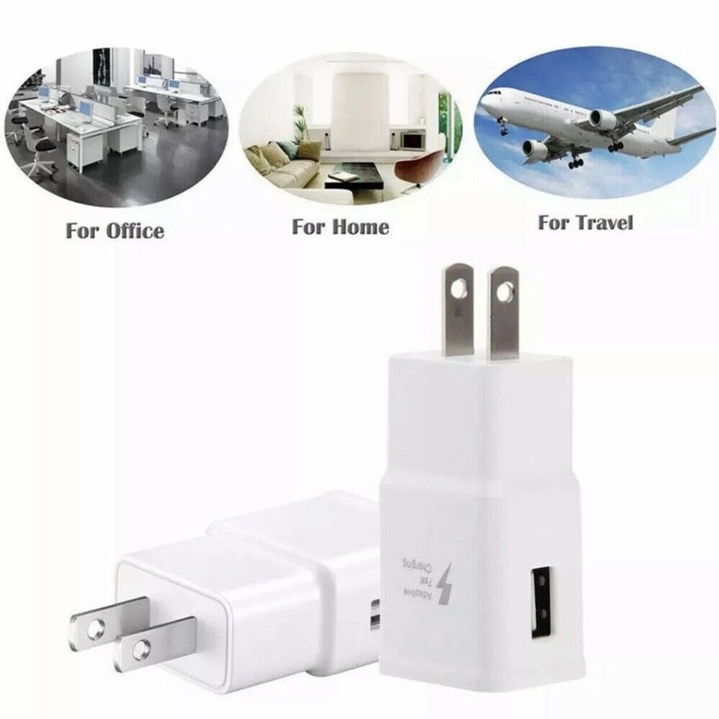 New USB Wall Charger Plug Universal Fast Wall Adapter Charger For Samsung White gallery