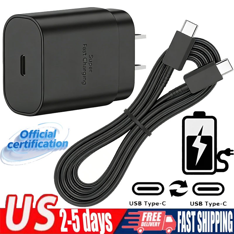 Original Fast Wall Charger+Type C 6FT Cable For Samsung A07 A17 A16 A15 A26 A35 gallery