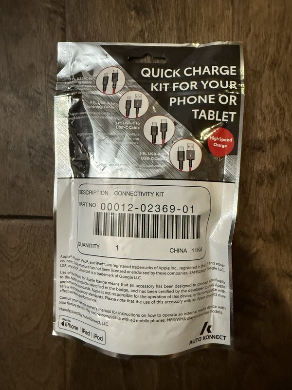 New in Package OEM Toyota Quick Charge Kit Lighting USB-C (4 Cables) gallery
