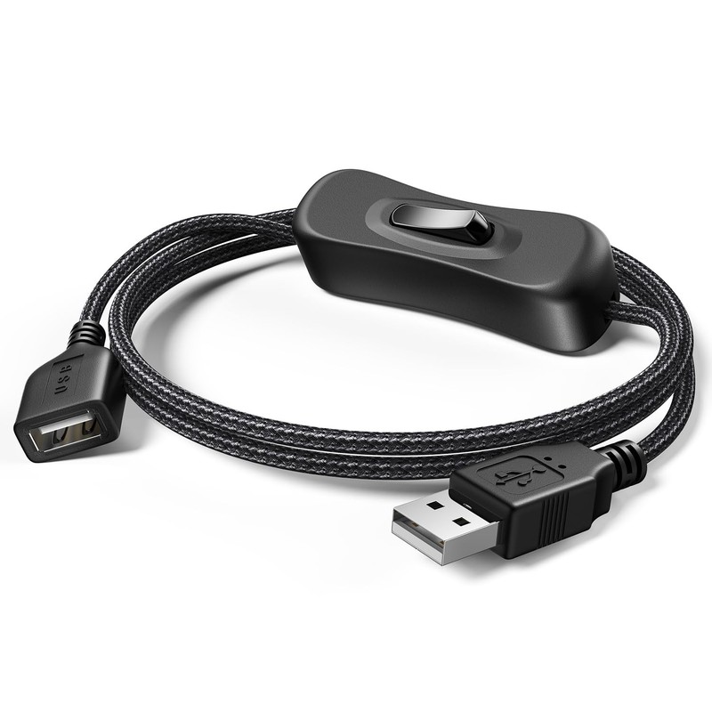 USB Switch Extension Cable, (Upgraded Data + Power) USB Extension Cord with O...