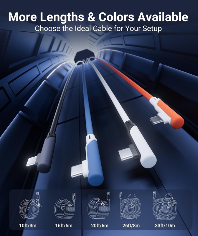 Link Cable 20 FT with Oculus/Meta Quest 3/Meta Quest2//Pico 4/Ultra Accessori... gallery