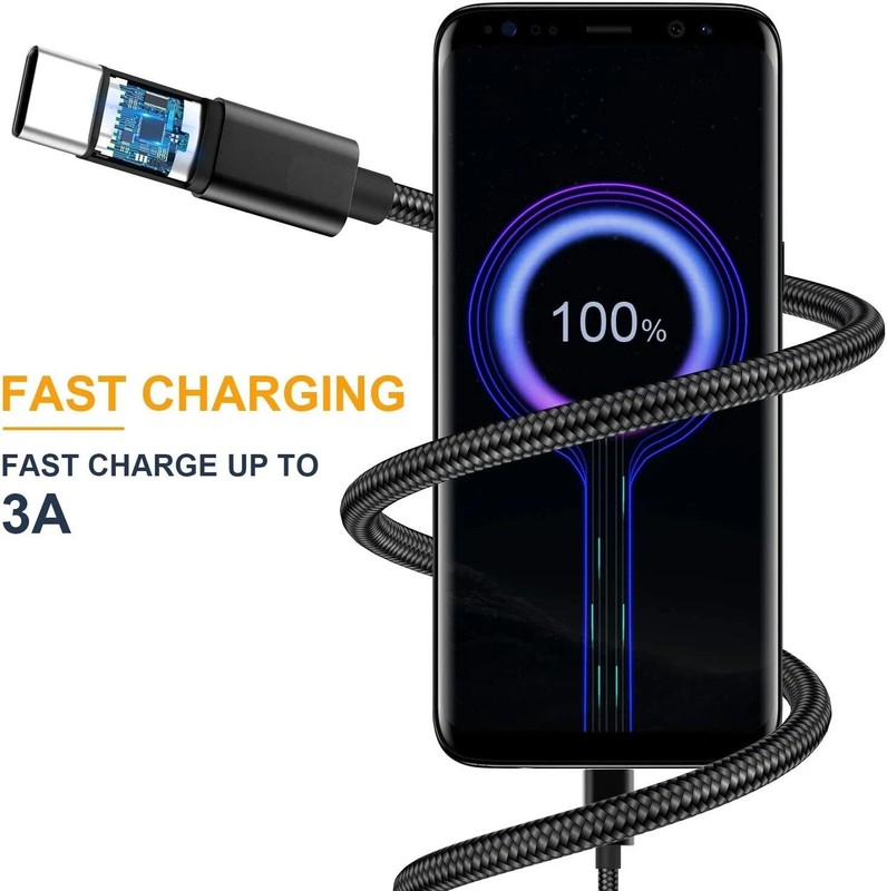 Braided USB to Type-C Fast Charging Data SYNC Charger Cable Cord 3/6/10FT Lot gallery