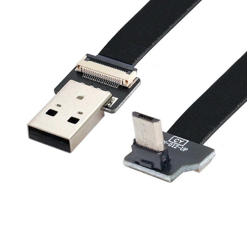 ChenYang Up Angled USB 2.0 Type-A Male to Micro USB 5Pin Male Data FPC Cable gallery