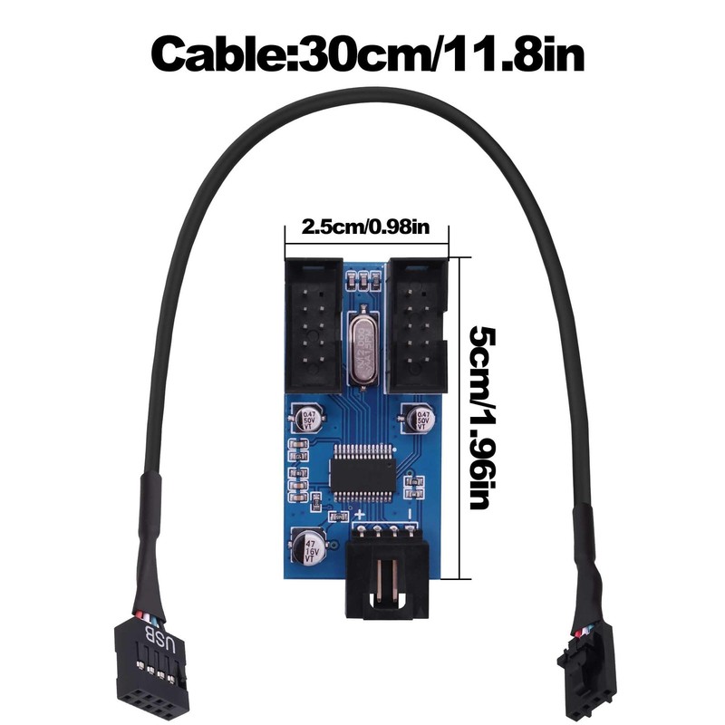Motherboard USB 2.0 Hub Header Splitter 9 Pin Motherboard Header 1 to Dual 2 ... gallery