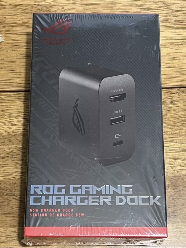 ASUS ROG 65W USB-C/A HDMI 2.0 Gaming Wall Charger Dock + Cable AC65-03 gallery