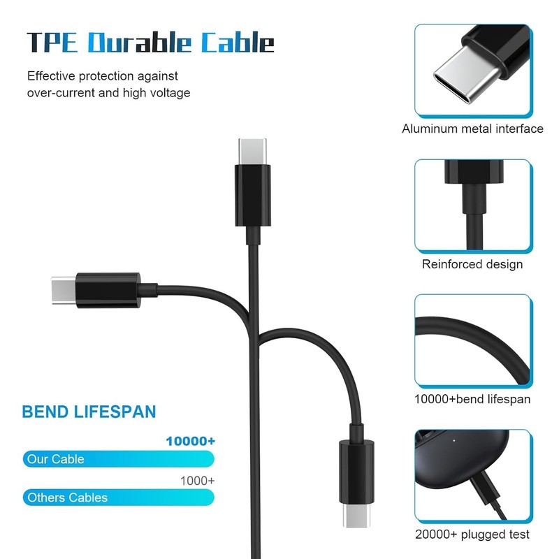 3 in 1 USB C to USB C Charging Cable, USB C Cord Compatible with DJI Mini 3 P... gallery