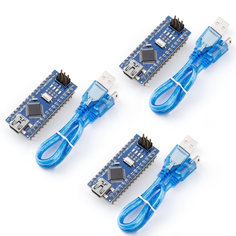 ELEGOO Presoldered Nano Boards with USB Cable Compatible with Arduino IDE Mic...
