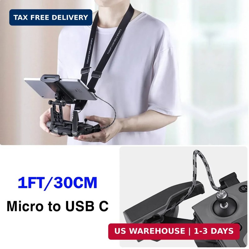 1FT Micro to USB C Remote Controller Cable for DJI Mavic Mini,Mini SE,Mavic 2 Pr gallery