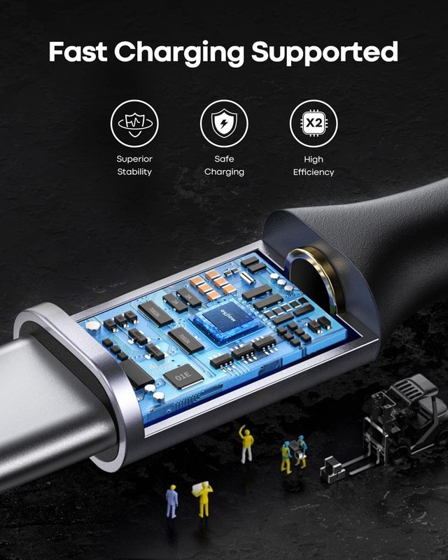 USB C to USB C Cable 12 FT, 2-Pack 60W PD Type C to C Cord Long gallery