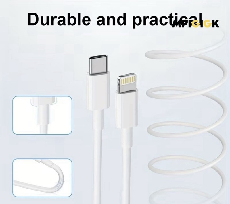 USB to USB-C iPhone Charging Cable White 2 Pack Fast Charger Cord