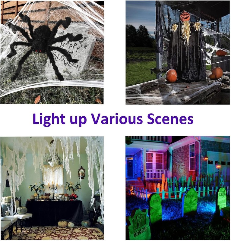 Halloween Decorations Flood Lights,Colorful Waterproof Light Outdoor,USB gallery