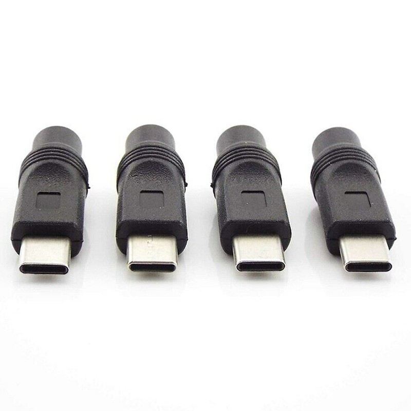10PCS DC Power Adapter Type-C USB Male to DC 5.5x2.1mm Female Jack Connector US gallery