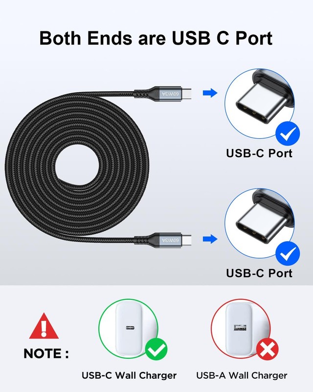 25ft USB to USB Cable (Charge Only), Extra Long 25 Foot Charger Cord, Nylon B... gallery