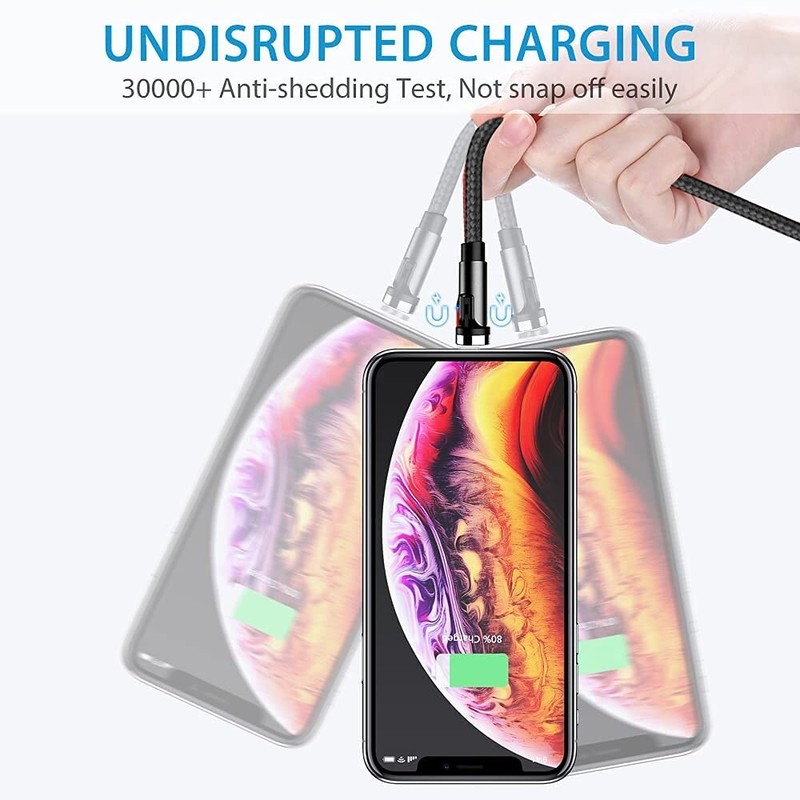 Magnetic Charging Cable 5-Pack (3/3/6/6/10FT) - 540° Rotating Magnetic Phone NEW gallery