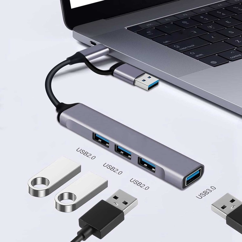 For Samsung Galaxy S23/S24/S25/Plus/Ultra/Edge - USB-C Adapter 4-in-1 Hub USB-A gallery