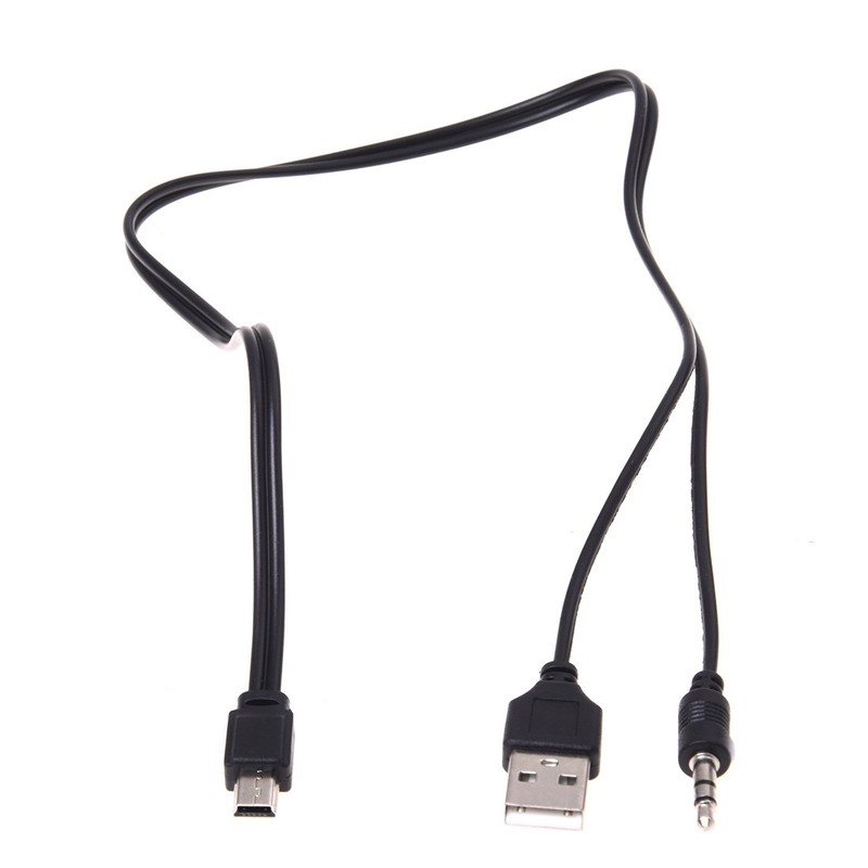 3.5mm Aux USB2.0 Male 5 Pin USB Portable Speaker Audio Cable S4O25313