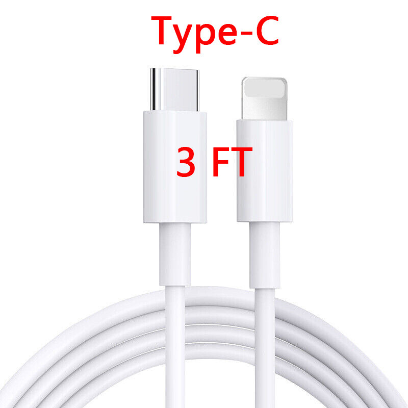 Fast Charger USB C Charging Cable For iPhone 14 13 12 11 Pro Max XR 8 Plus iPad