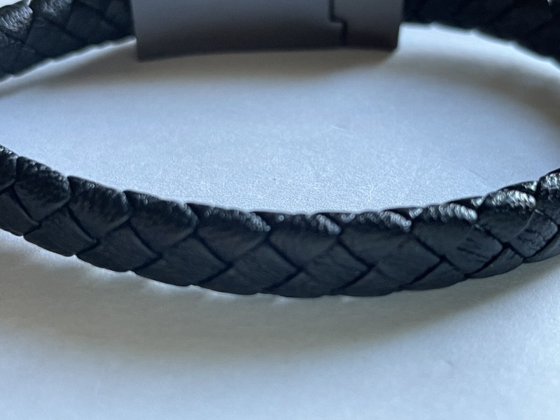 USB Charging Data Cable Mobile Phone Leather Bracelet Wrist Band Charger gallery