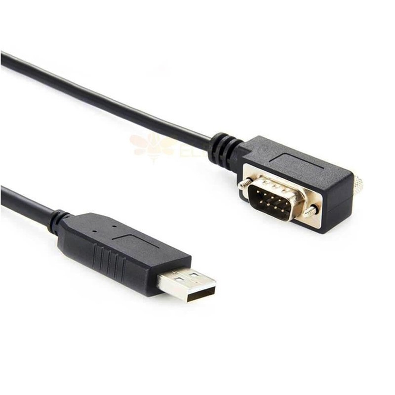 1M USB 2.0 Male to FTDI RS232 DB9 Male Right Angle Serial Cable Fast Data