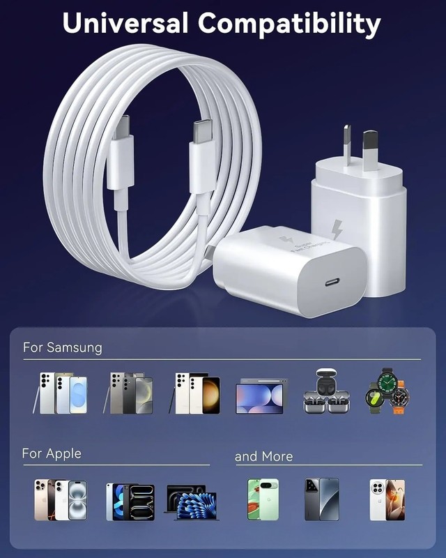 2 Pack Fast Wall Charger For iPhone 17 16 15 14 13 12 11 X XR Pro Max Air iPad gallery