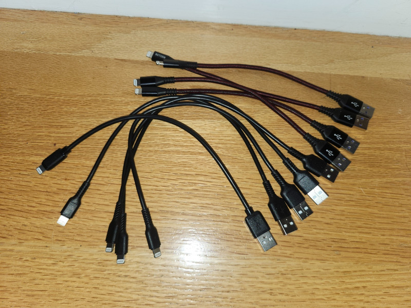 Lot of 9 iPhone USB C to Lightning Cable Fast Charger Type – Free Shipping