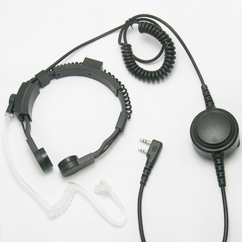 LARGE PTT LARYNGOPHONE FOR KENWOOD WOUXUN PUXING LINTON QUANSHENG BAOFENG