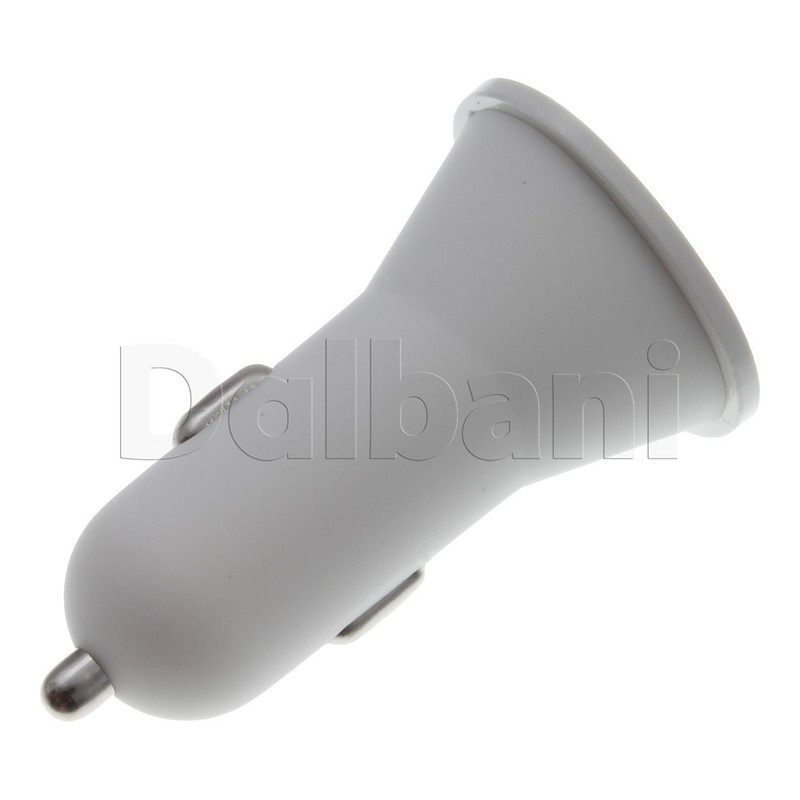 Dual Port USB Car Charger Matte 2.1A 1A White for Universal Devices gallery