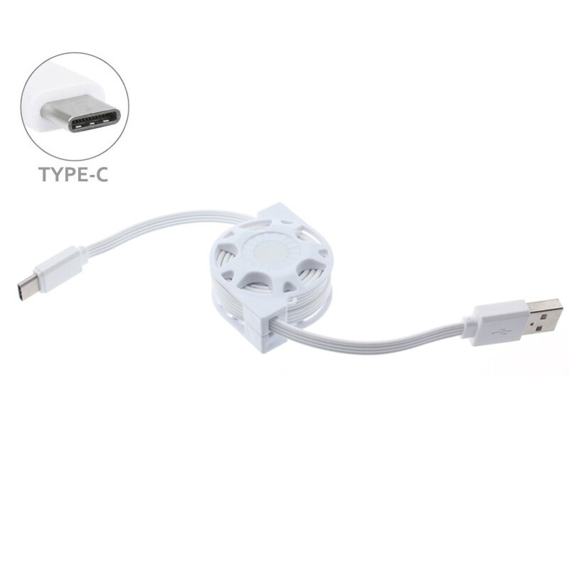 For T-Mobile REVVL 6 6x Pro - Retractable USB Cable Type-C Charger Power Cord gallery