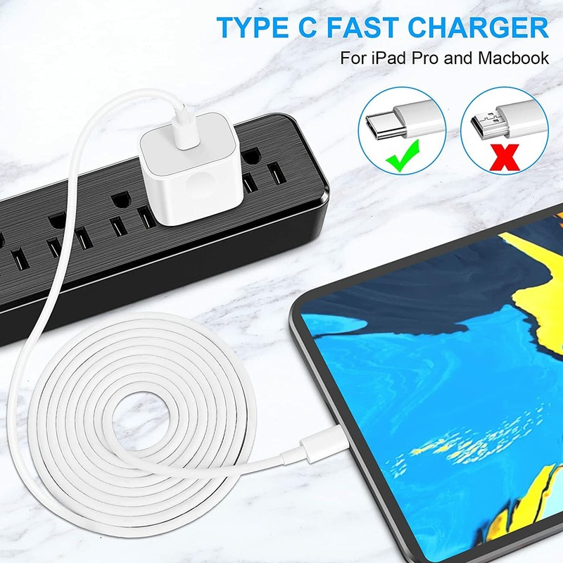 For iPhone 15 iPad Pro Air Android 20W USB C Fast Charger Power Adapter PD Cable gallery