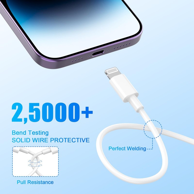 MFi Certified iPhone Charger Lightning Cable 10FT 2 Pack USB Charging Cord gallery