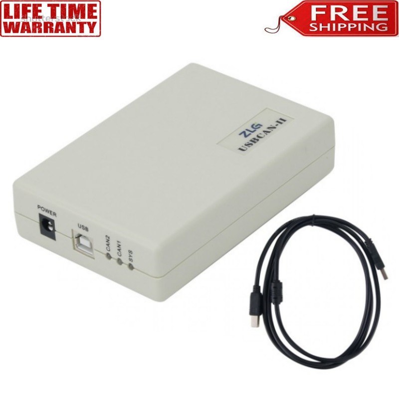 ZLG USBCAN-II USB to CAN Adapter CAN Bus Analyzer Debugger w/ 2CH Interface CAN