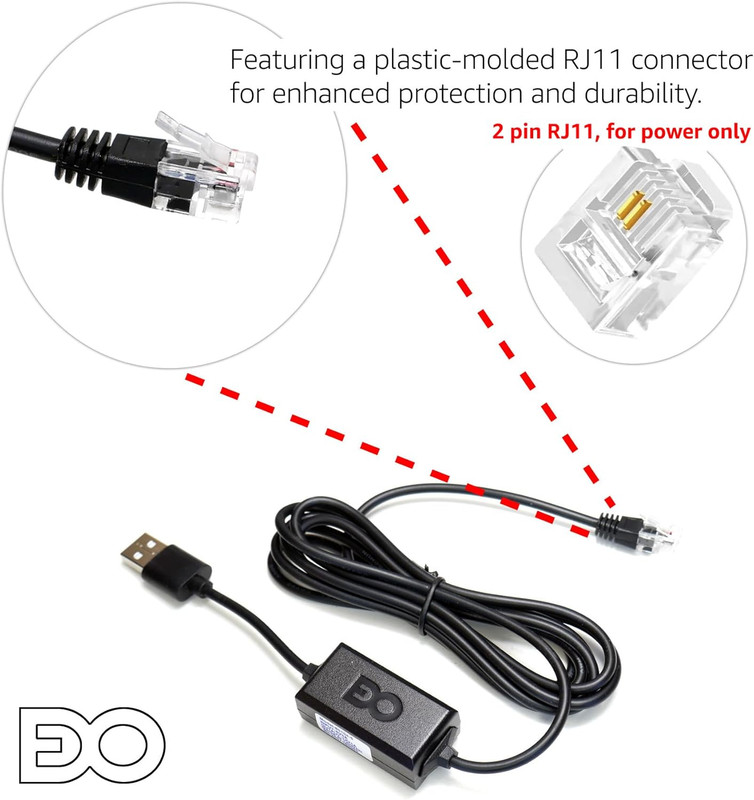 USB-C to RJ11 6 Ft Power Cord for Beltronic Sti Escort Passport Uniden Cobra Roa gallery