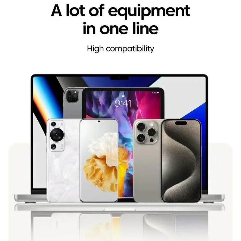 NEW 240W 4 in 1 USB-C PD 2M W/EMarker Chip Multi-fast Charging Cable Car Use gallery