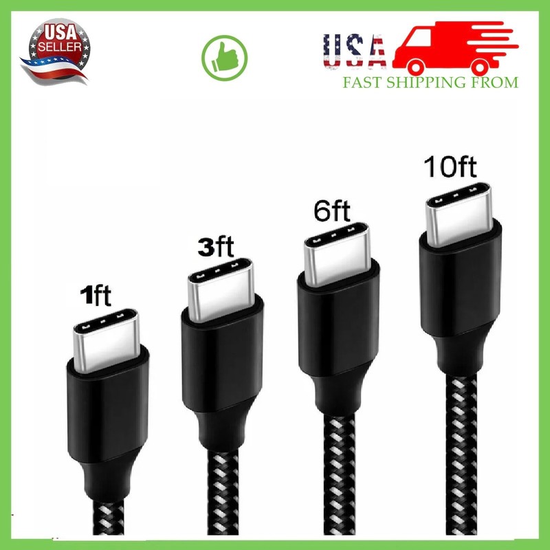 1/3 Pack 1/3/6/10Ft USB to Type-C Cable Fast Charger Charging Data Sync Cord LOT gallery