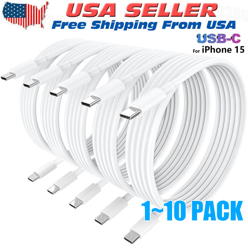For iPhone 15 Pro Max USB-C Cable Fast Charger Type C Charging Data Cord Lot