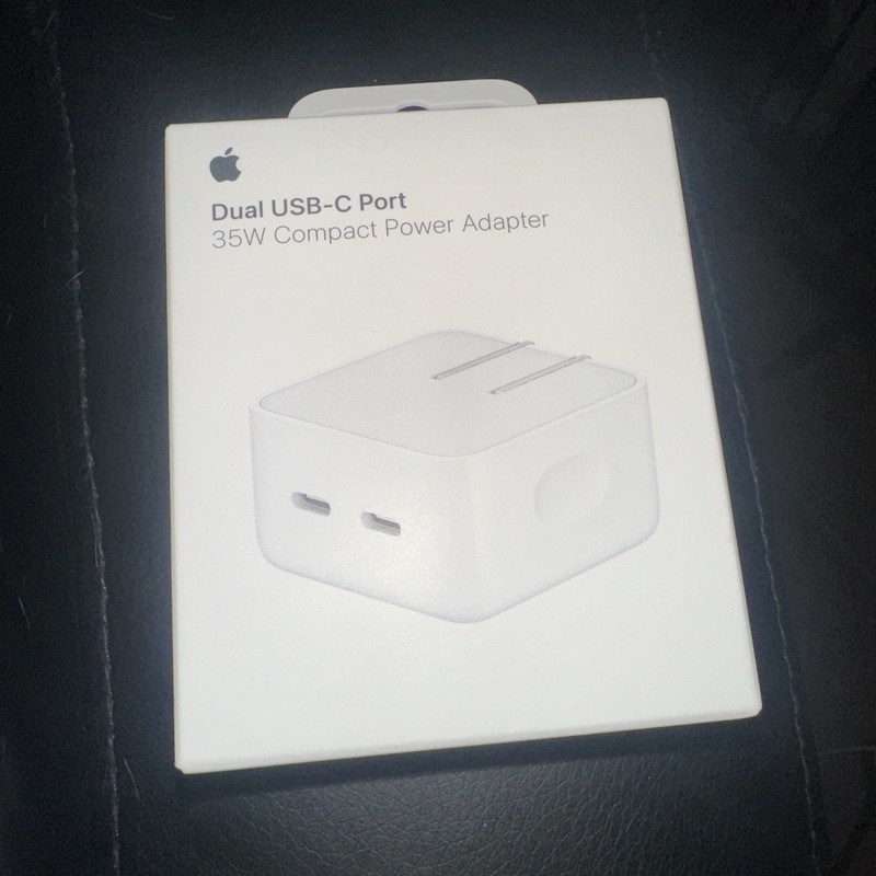 Genuine Apple 35W Dual USB-C Port Compact Power Adapter A2571 for MacBook iPhone