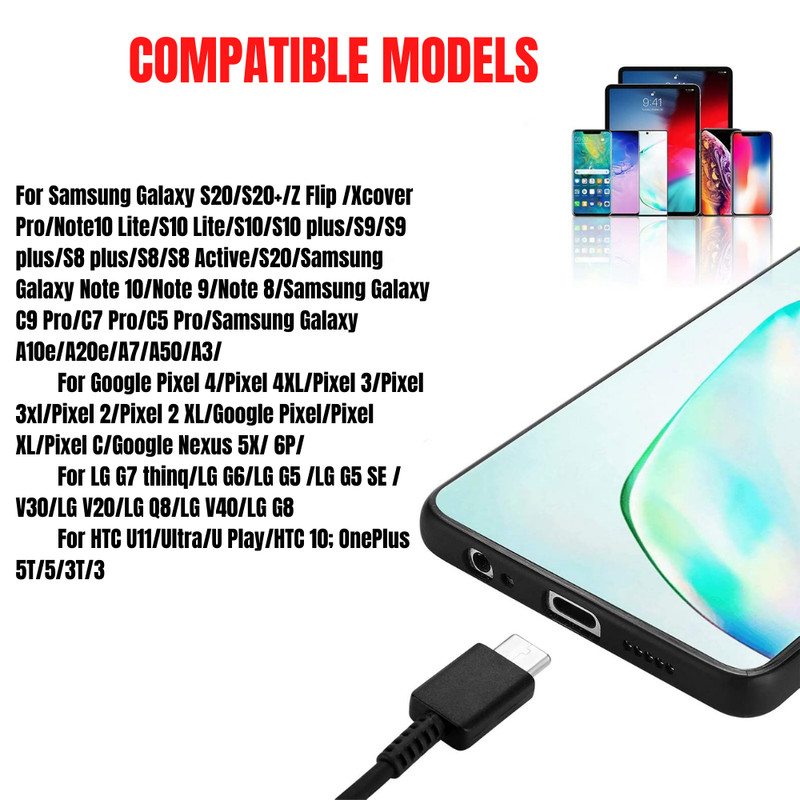 Wholesale 25W PD Fast Charging Cord USB C To USB C Cable For Samsung S10 Android gallery