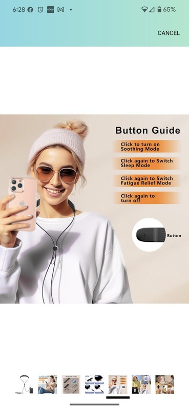 100W Fast Charging Neck Massager Cable | 3-Modes Silicone Vibration with USB... gallery