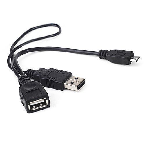 Micro USB Host OTG Cable With USB Power for Galaxy Note3 S4 N5100 N7100