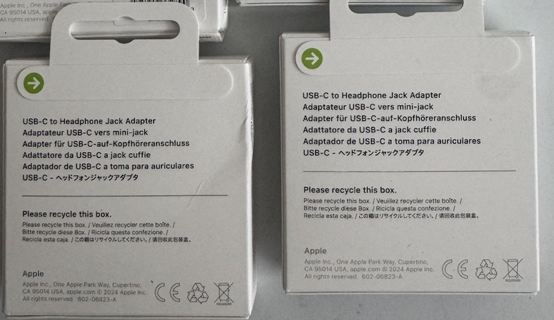 10xGenuine Apple USB-C to 3.5mm Headphone Jack Adapter 3.5 mm(A2049 | MU7E2AM/A) gallery