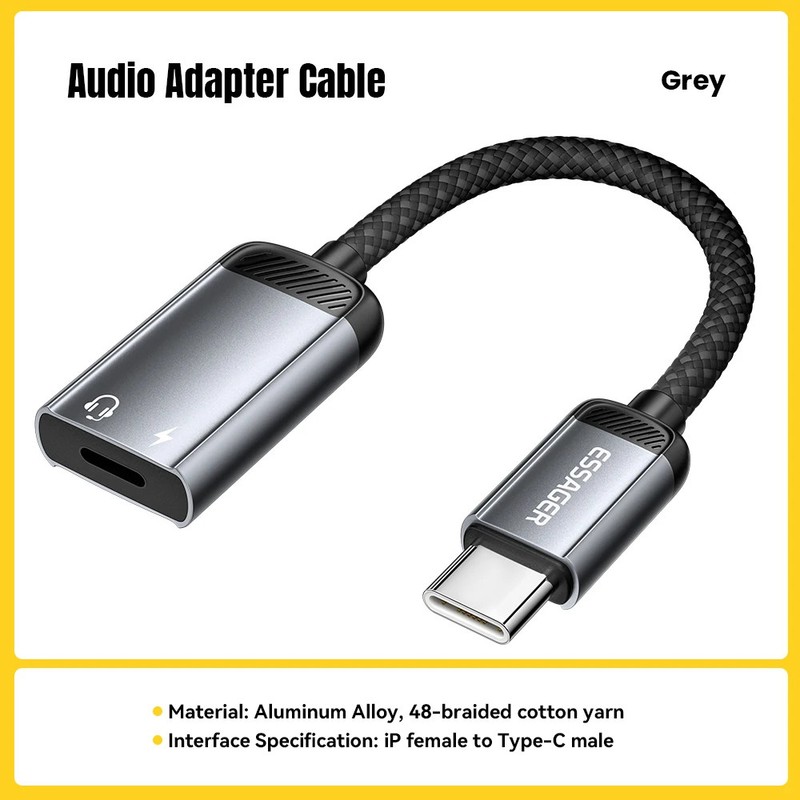Type C Audio Adapter Cable Headphone Type-C Female to iP Male OTG Adapter gallery