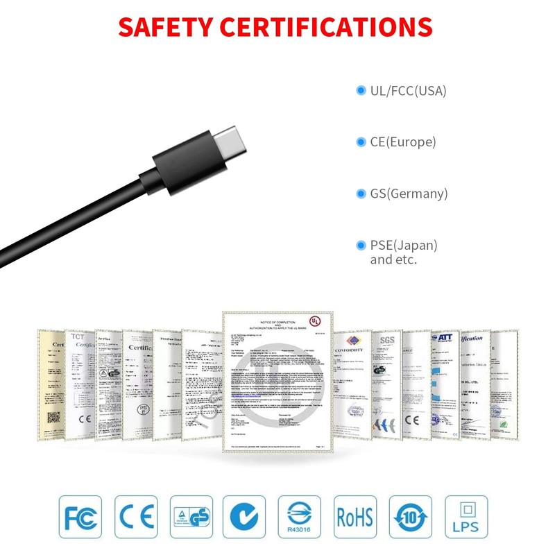 1 PC Universal 5V USB C To DC 5.5x2.1mm Power Cable With 8 Connector Tips Set gallery