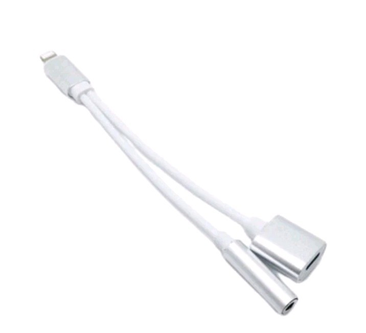 8 Pack 2in1 to 3.5mm Headphone Adapter Charger Cable For Older IPhone Two Colors
