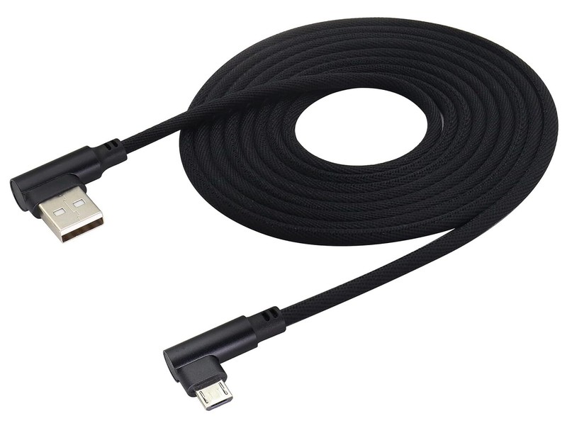 3FT 6FT 10FT 90 Degree Angle Micro USB Fast Charger Cable Quick Charging Cord