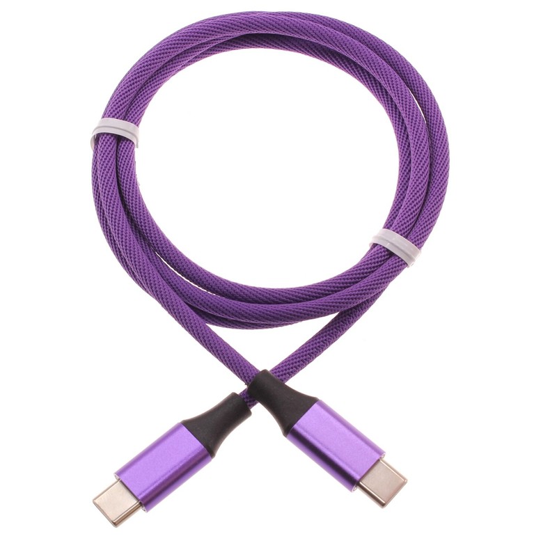 For Samsung Galaxy A23/A24/A25/A26 – Type-C to USB-C Purple 3ft PD Cable Fast