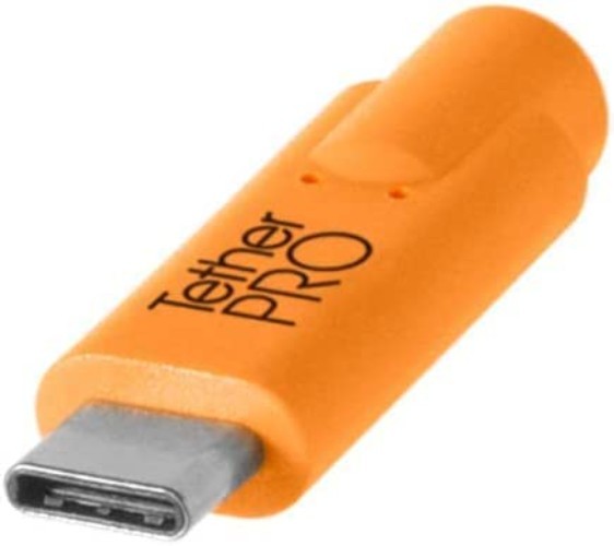 TetherPro 15' USB-C to 2.0 Micro-B Cable for Fast Data Transfer - Orange gallery